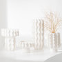 Voir la diapositive 3 : Paris Prix Vase Cylindrique en Céramique  Helix  44cm Blanc