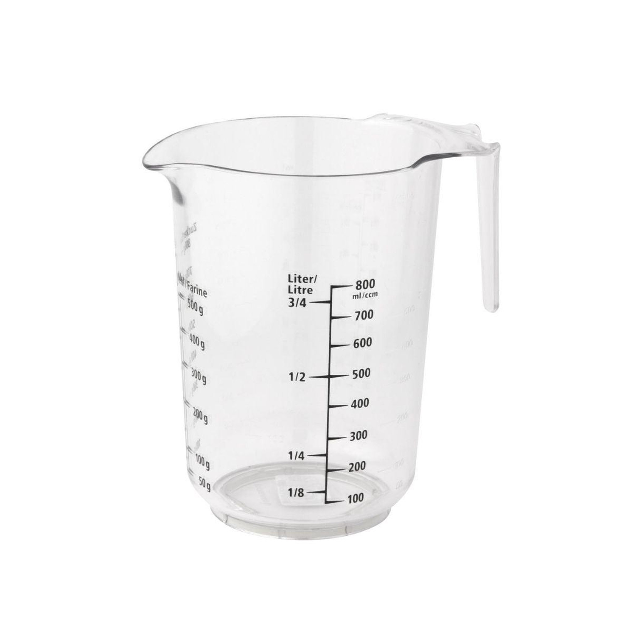Voir la diapositive 1 : Fackelmann Verre doseur 1 litre en plastique Fackelmann