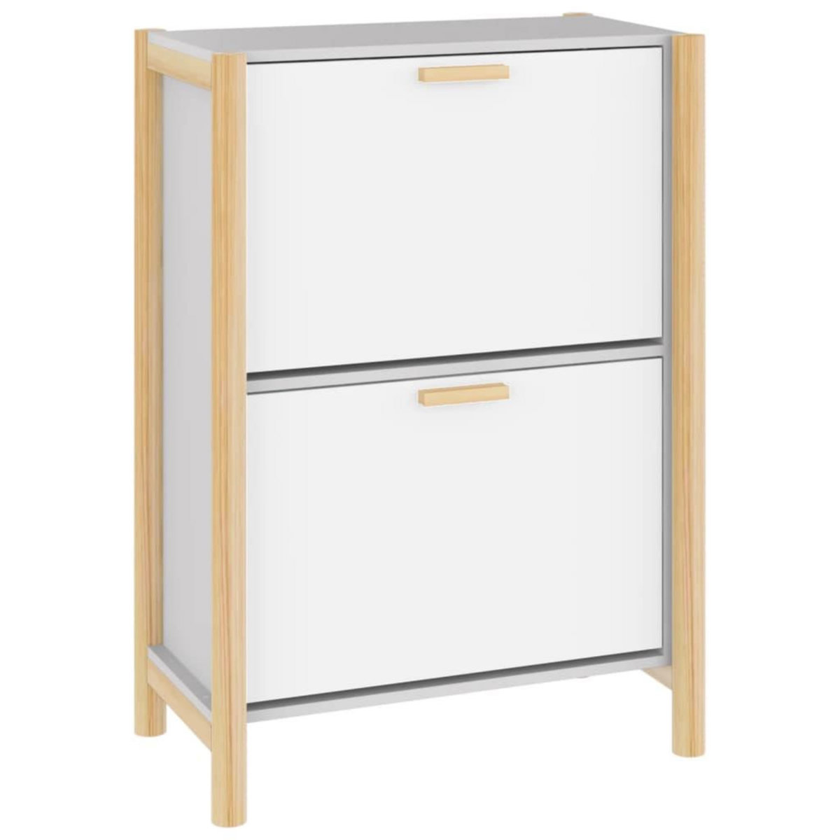 VIDAXL Armoire a chaussures Blanc 57,5x33x80 cm Bois d'ingenierie