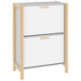 Voir la diapositive 2 : VIDAXL Armoire a chaussures Blanc 57,5x33x80 cm Bois d'ingenierie