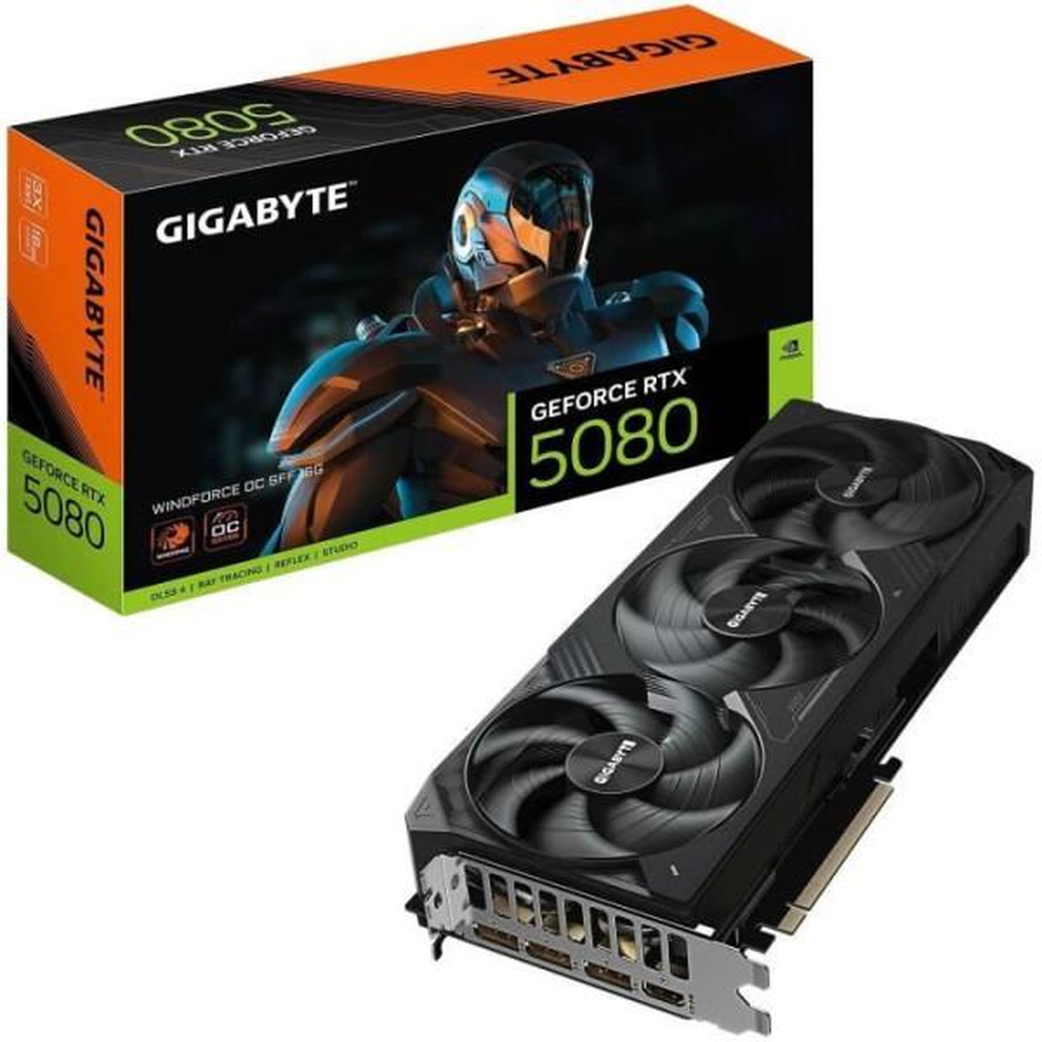 Gigabyte Carte graphique - GIGABYTE - GeForce RTX 5080 WINDFORCE SFF - 16 Go