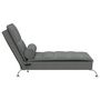 Voir la diapositive 5 : VIDAXL Chaise longue de massage avec traversin gris fonce tissu