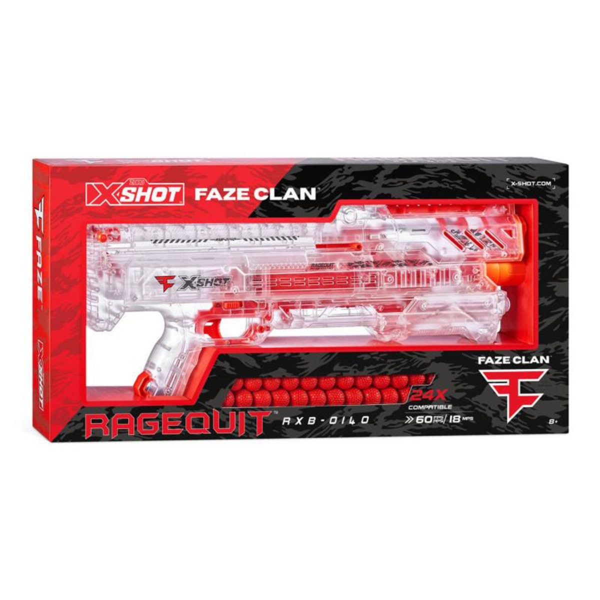 ZURU ZURU X-Shot Chaos Faze RageQuit with 24 Dart Balls 36498-Germany