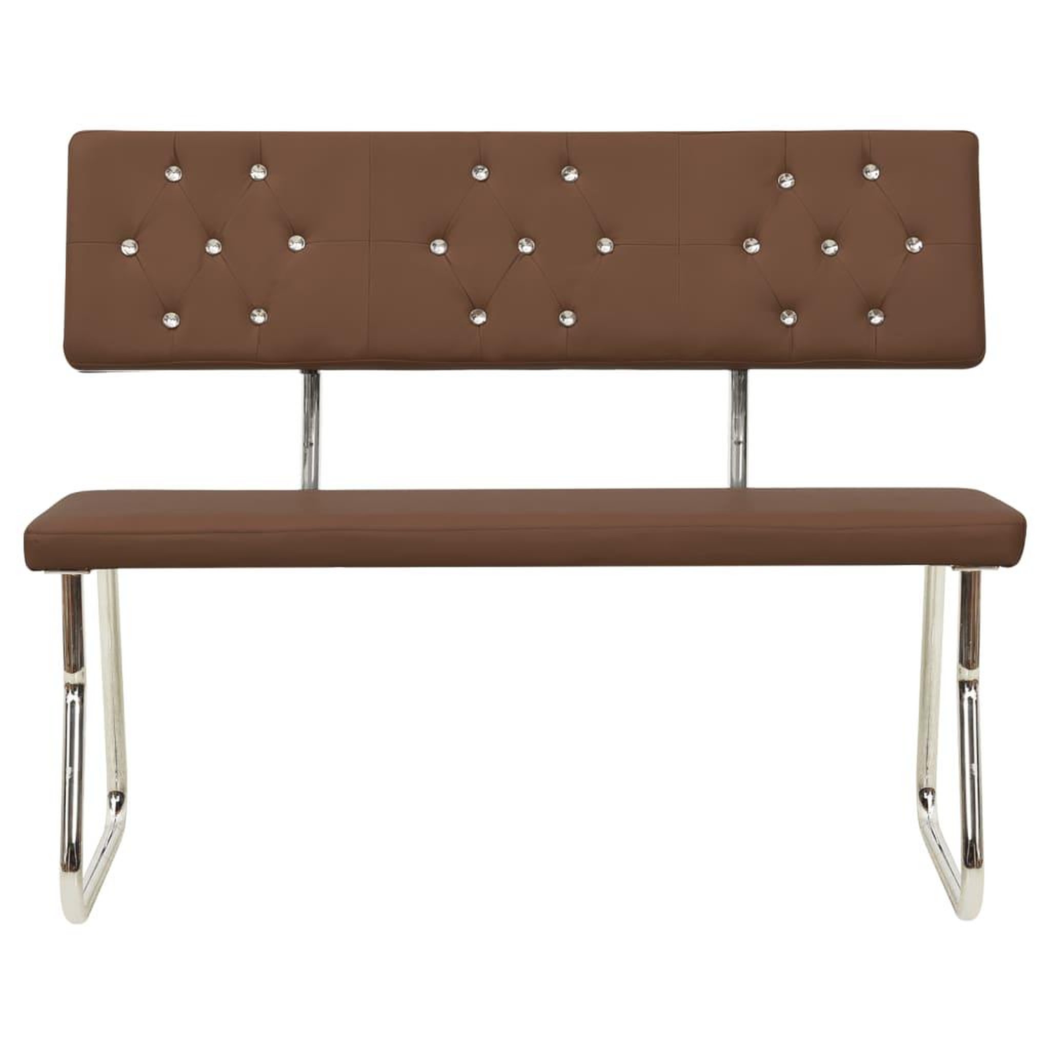 Voir la diapositive 2 : VIDAXL Banc 110 cm Marron Similicuir