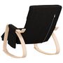 Voir la diapositive 5 : VIDAXL Chaise a bascule Noir Tissu