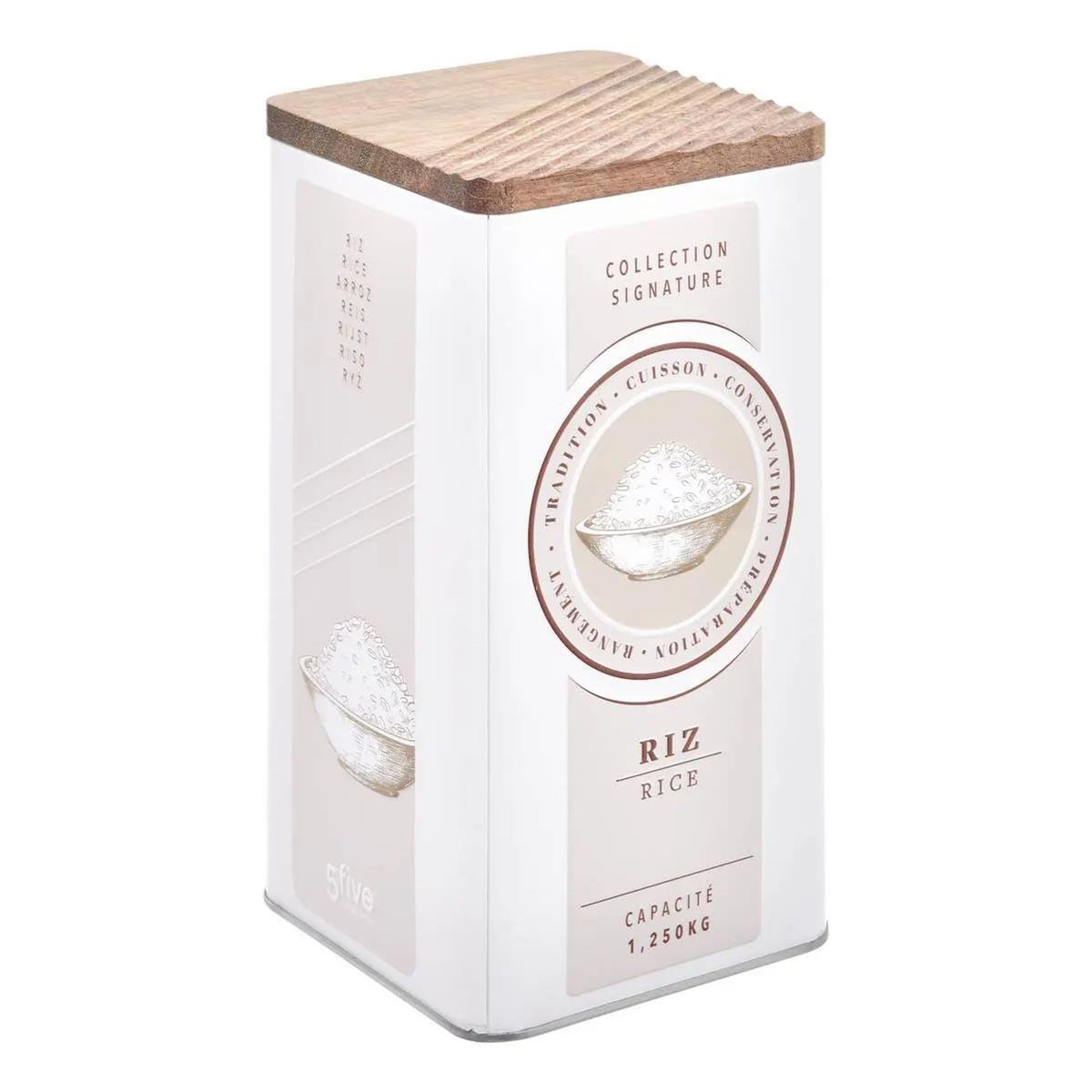 FIVE Boîte à Riz en Métal  Signature  1,6L Crème