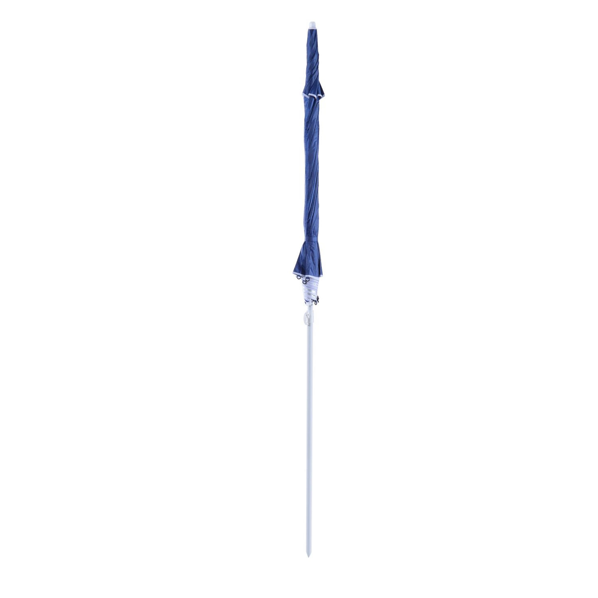 Voir la diapositive 5 : OUTSUNNY Parasol abri solaire contemporain protection UPF 50+ sac transport fourni bleu marine