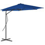 Voir la diapositive 1 : VIDAXL Parasol de jardin avec mat en acier bleu 300x230 cm