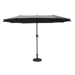 CONCEPT USINE Parasol double 2x4m gris SIENA