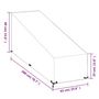 Voir la diapositive 6 : VIDAXL Housse de chaise longue 12 œillets 200x65x35/60 cm polyethylene