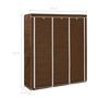 Voir la diapositive 6 : VIDAXL Armoire avec compartiments et barres Marron 150x45x175 cm Tissu