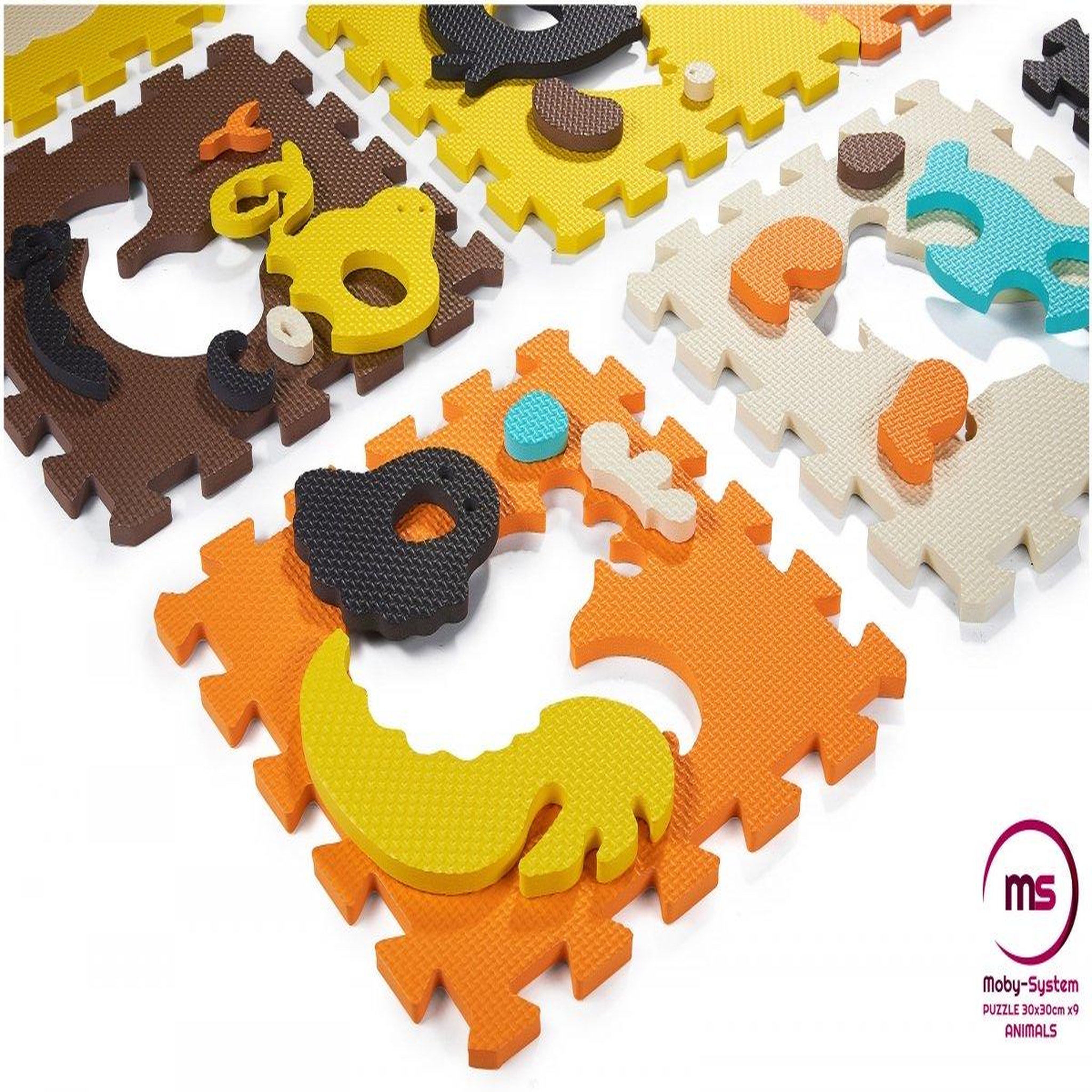 Voir la diapositive 3 : MOBY SYSTEM Tapis Puzzle Bébé en Mousse EVA 90 x 90 cm, 9 Pièces avec Animaux, Épaisseur 1 cm