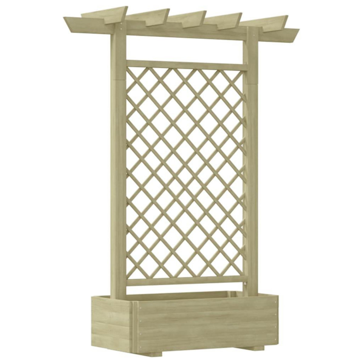 VIDAXL Jardiniere pergola 162 x 56 x 204 cm Bois