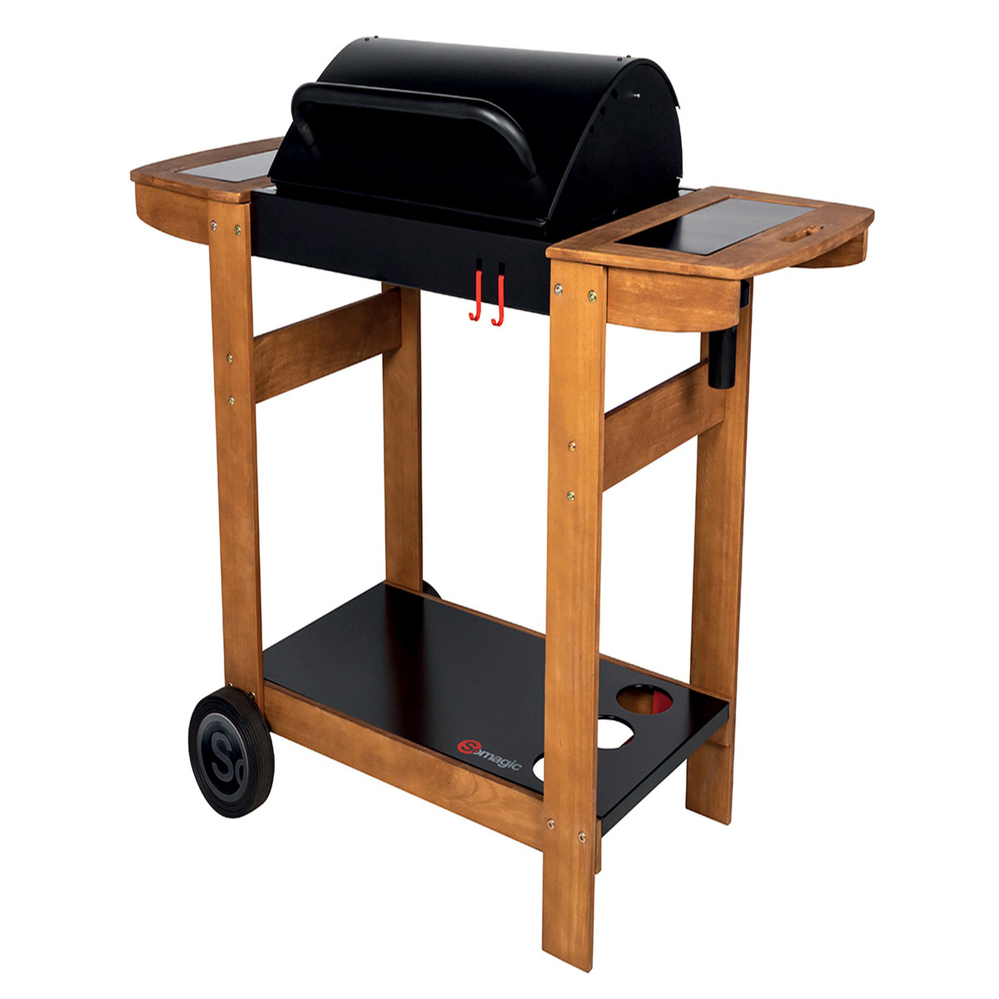 Voir la diapositive 1 : SOMAGIC Barbecue à charbon Indiana sur chariot - Somagic