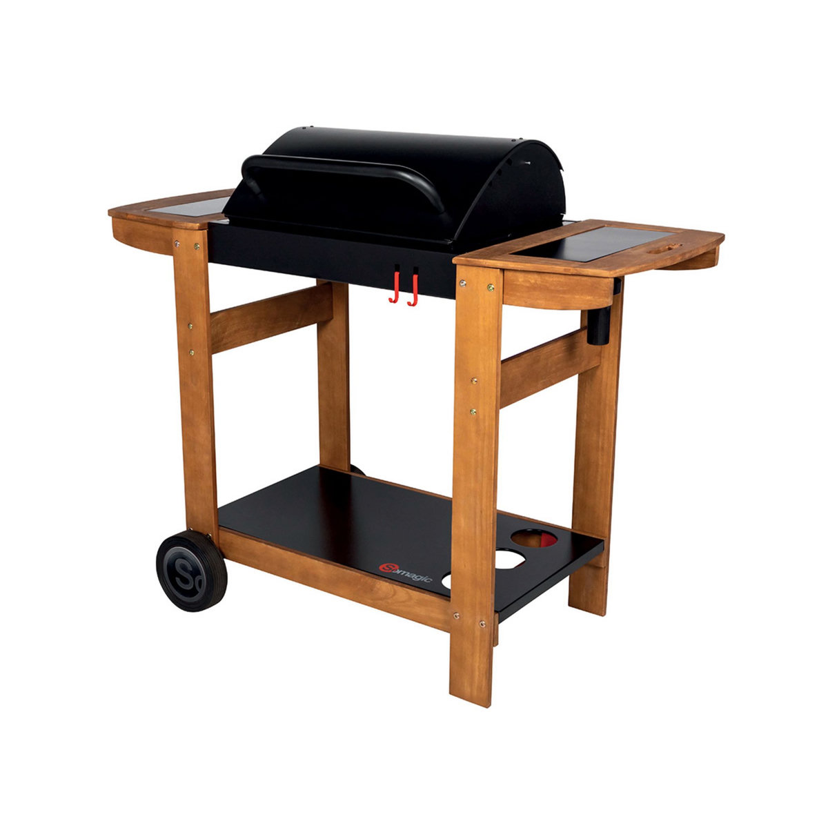 SOMAGIC Barbecue à charbon Indiana sur chariot - Somagic