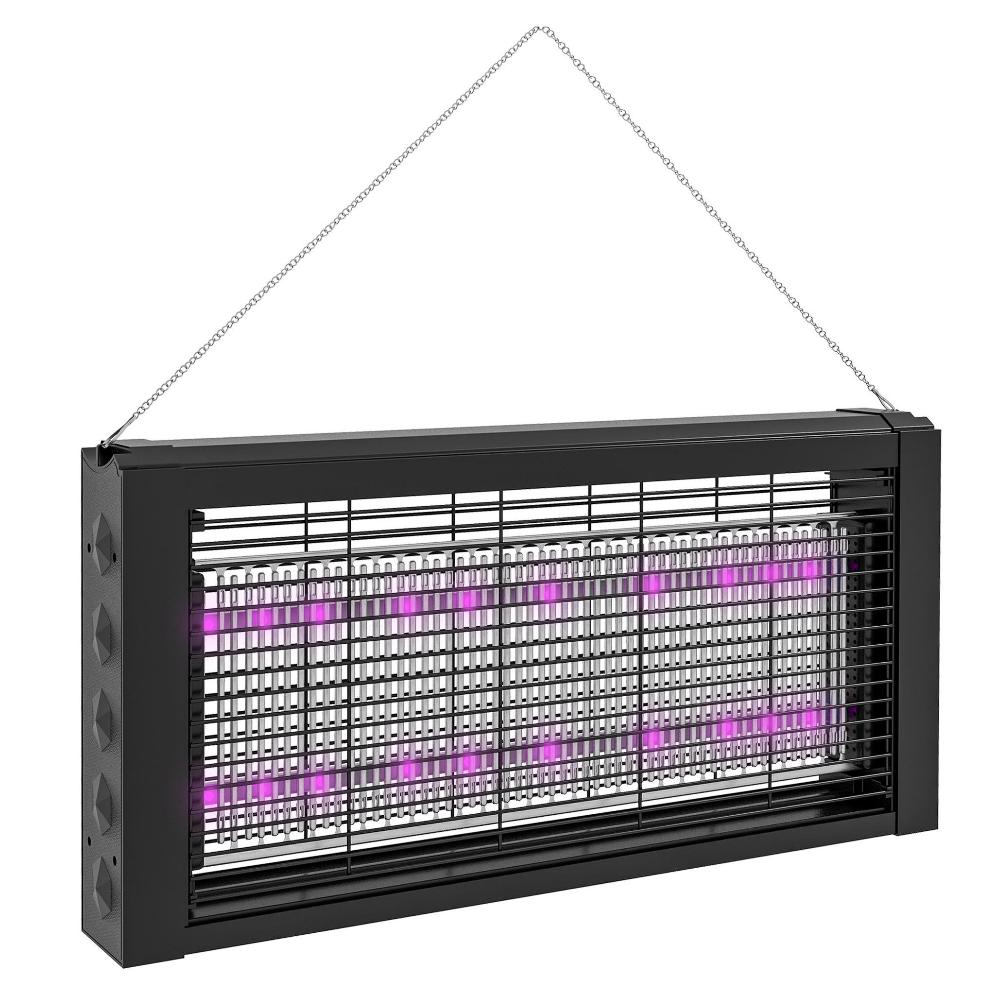 Voir la diapositive 1 : OUTSUNNY Lampe LED anti insectes - destructeur d'insectes - à poser ou à suspendre - usage intérieur