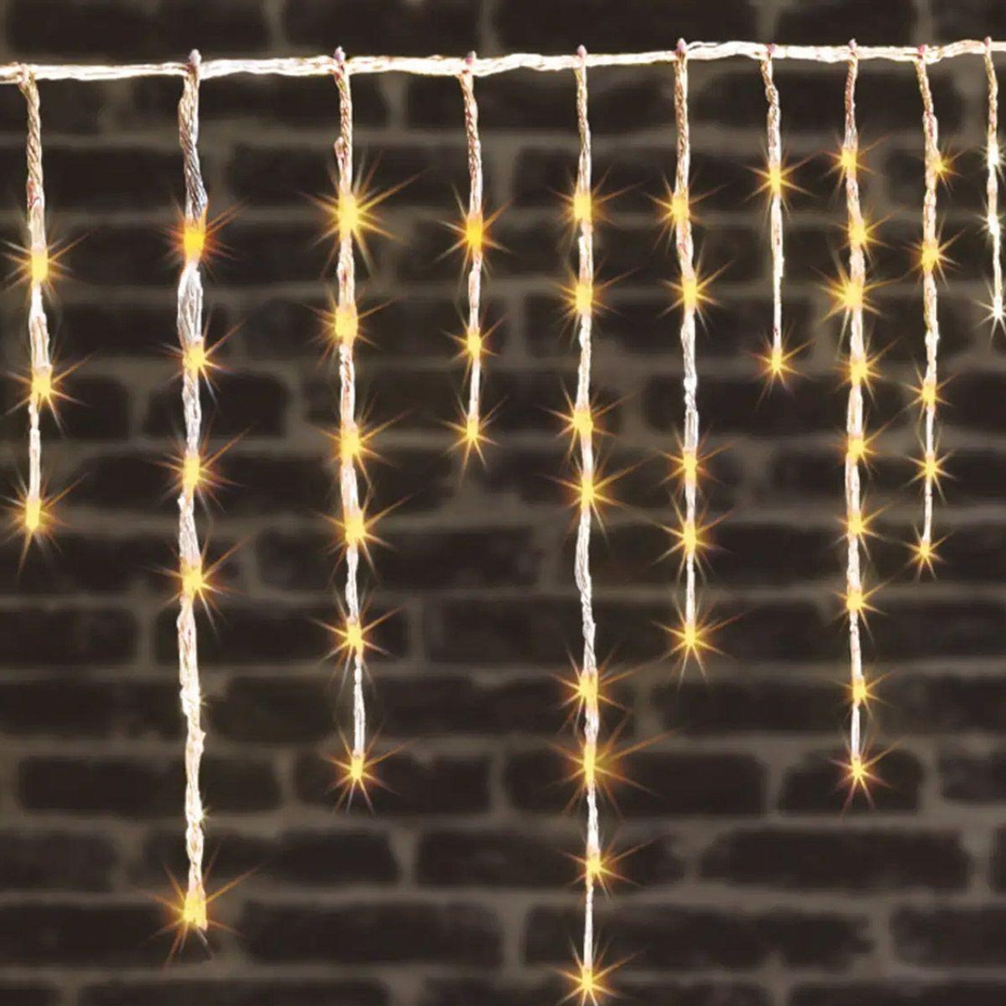 FEERIC LIGHT & CHRISTMAS Rideau lumineux led  80 tombées  10m blanc chaud