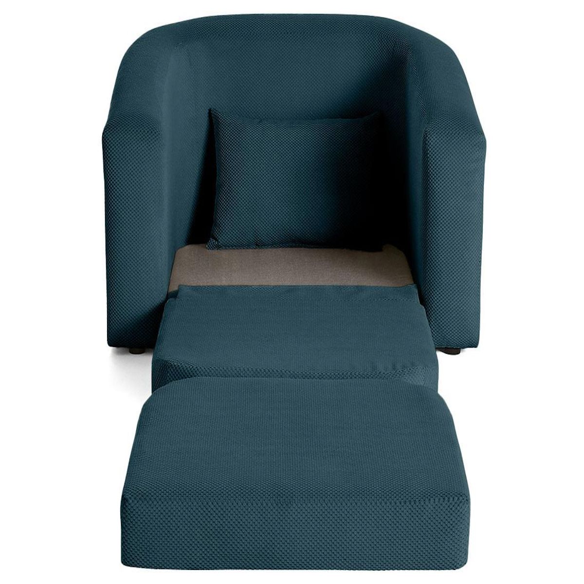 BEST MOBILIER Nuvia - canapé convertible déplimousse 1 place en velours texturé