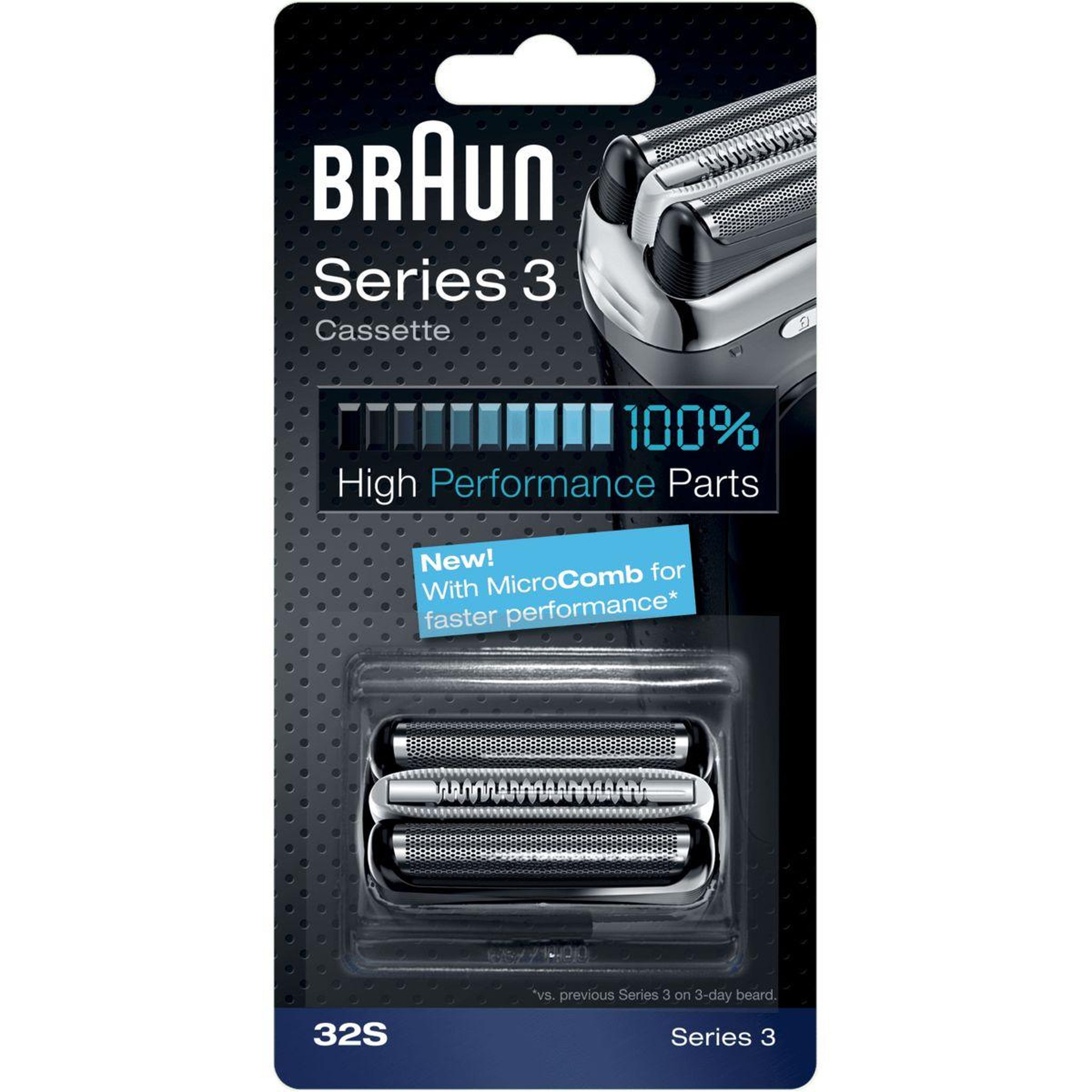 Voir la diapositive 3 : BRAUN tête de rasoir Cassette 32B series 3 silver