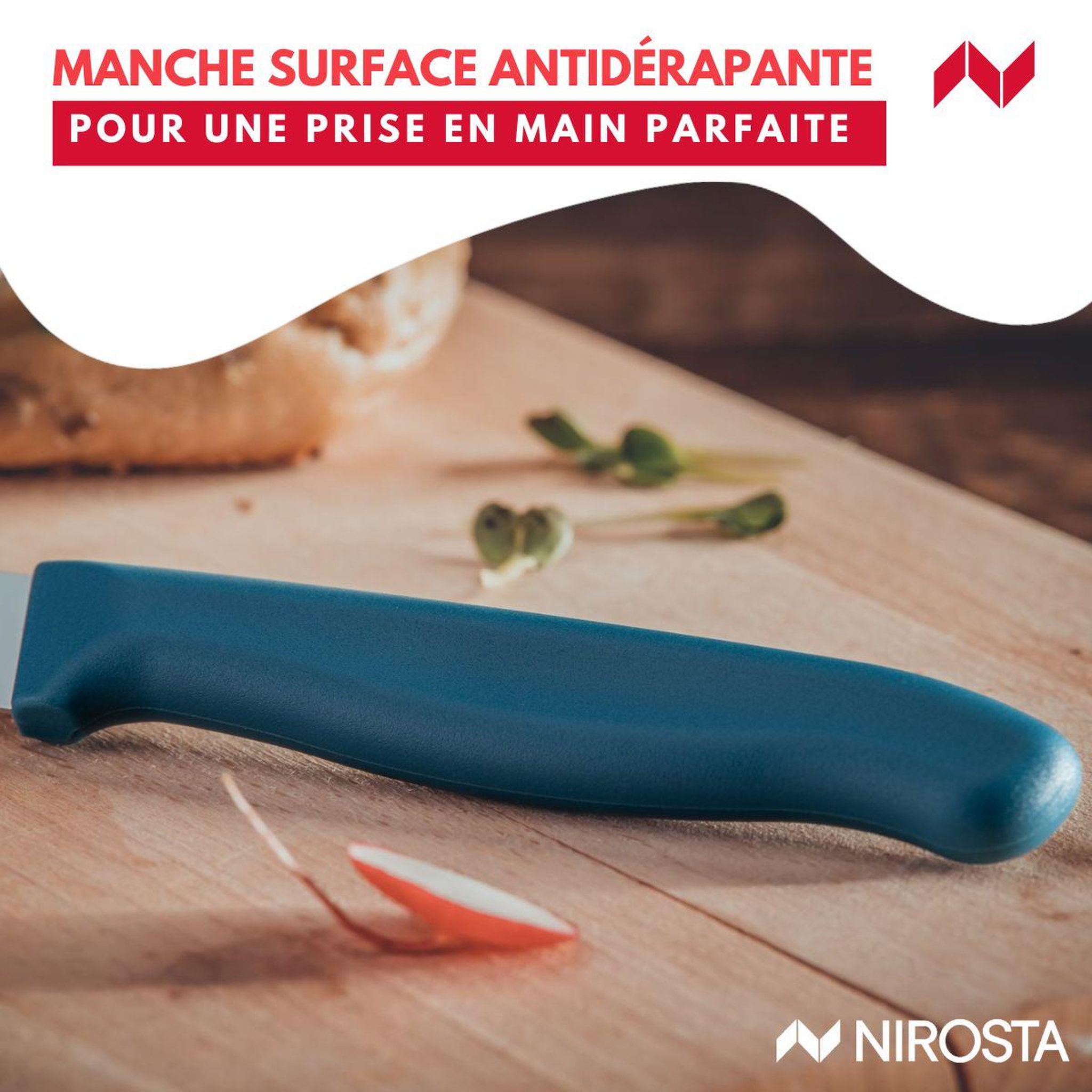 Voir la diapositive 6 : NIROSTA Couteau petit-déjeuner 22,5 cm Nirosta Elemental
