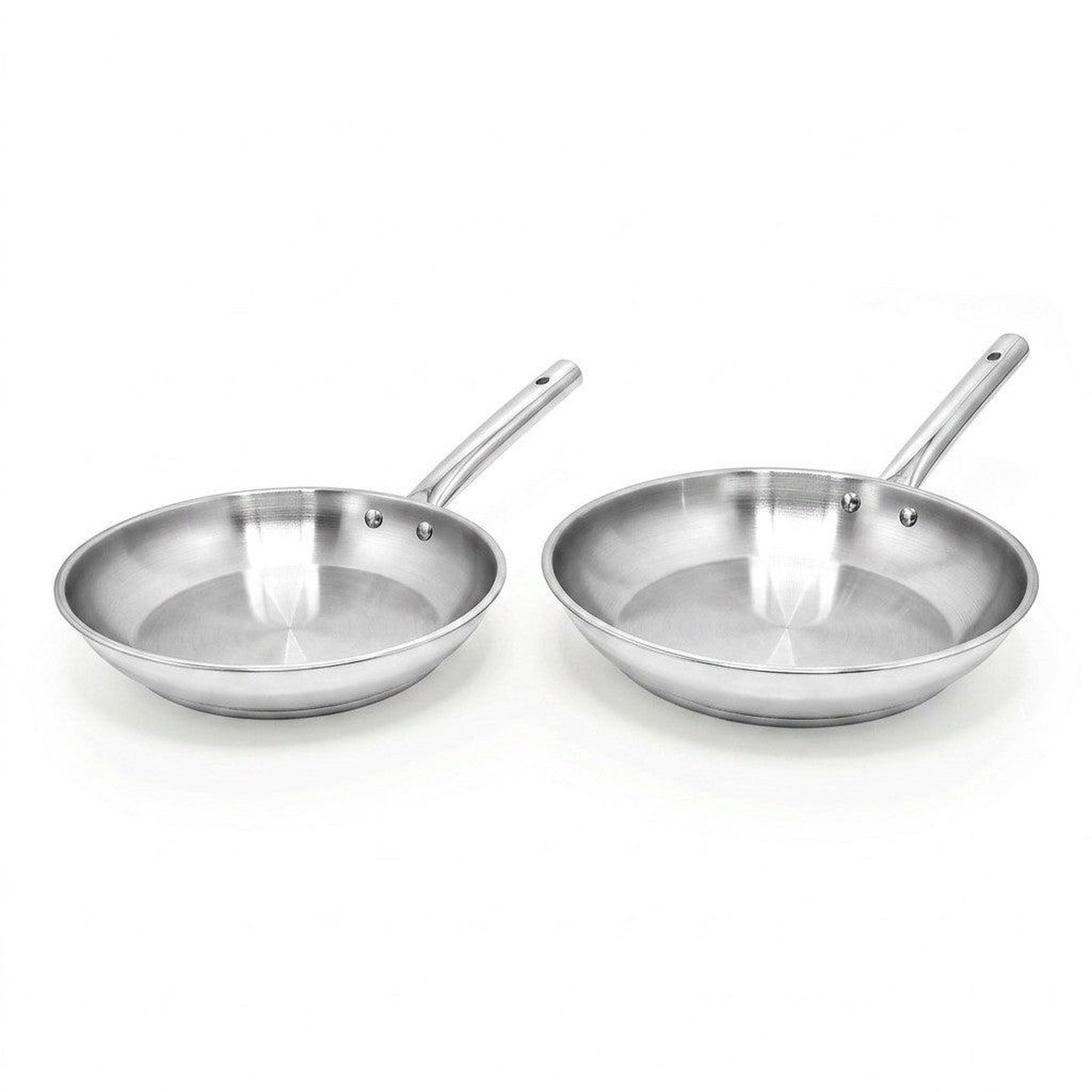 Fackelmann Lot de 2 poêles à frire 24 cm et 28 cm en inox fackelmann rhona