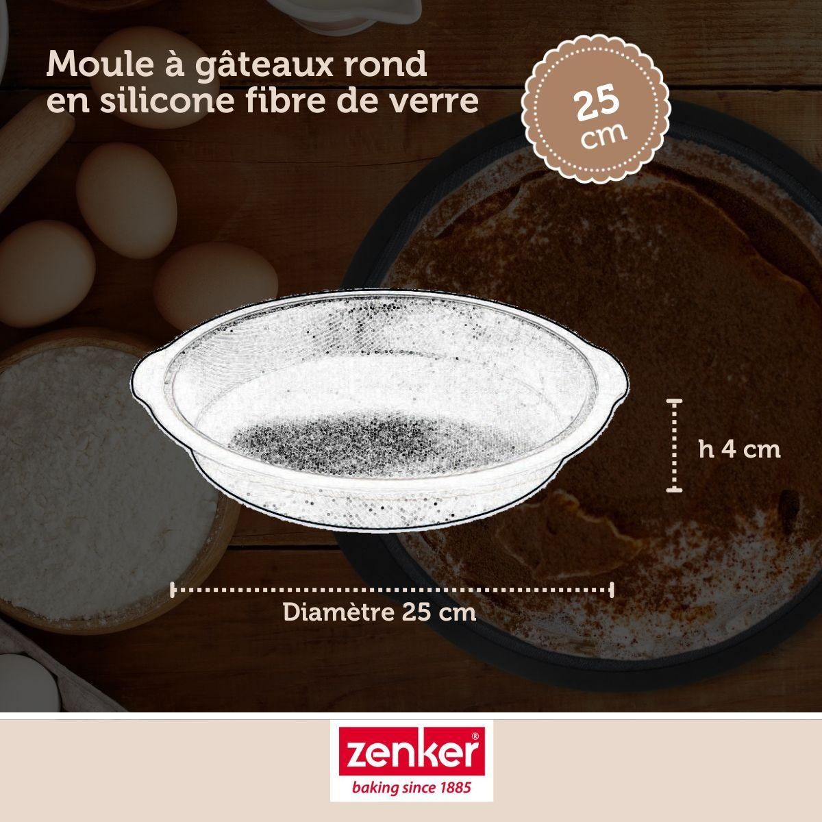 ZENKER Set pâtisserie avec moule à manqué 25 cm, 2 bols à mixer, verre mesureur et spatule Zenker