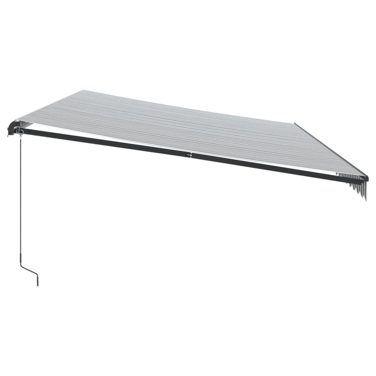 VIDAXL Auvent manuel retractable anthracite et blanc 600x350 cm