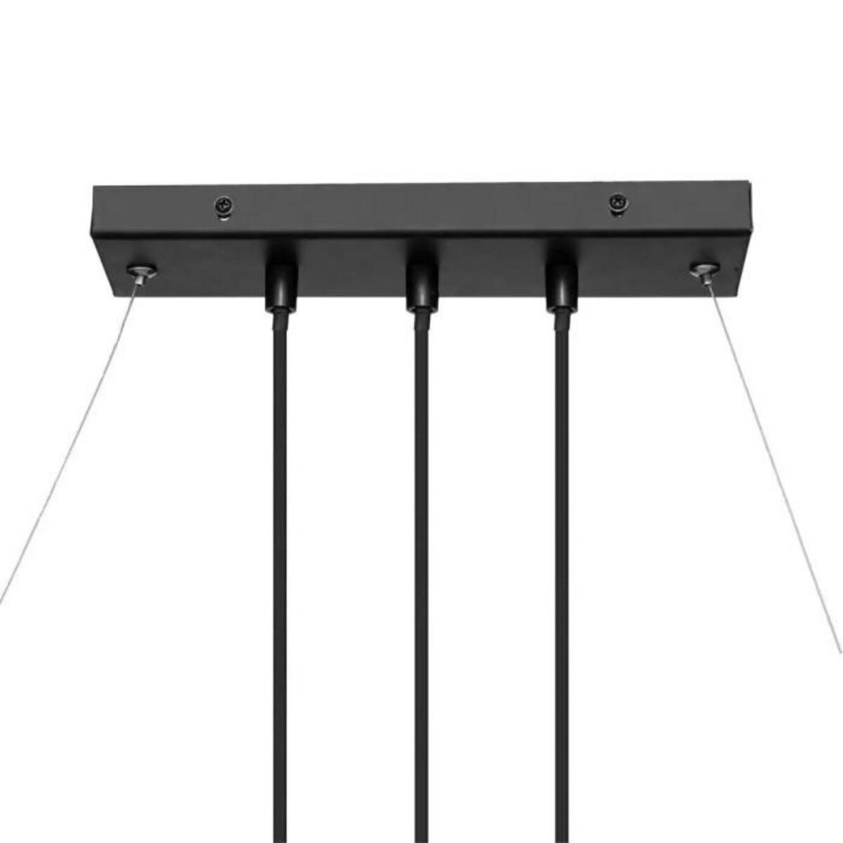 ATMOSPHERA Lampe Suspension 3 Têtes  Timmy  150cm Noir