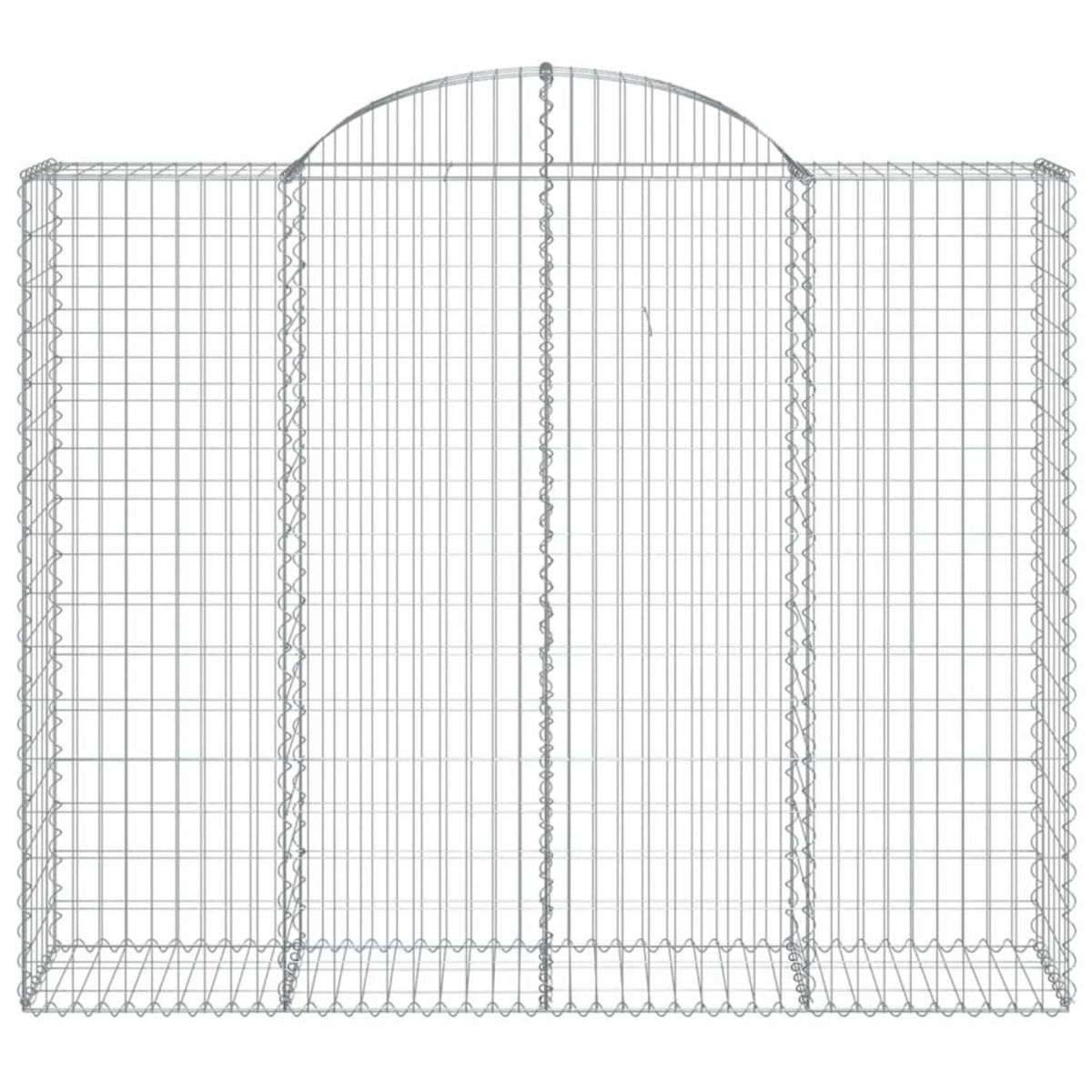 VIDAXL Paniers a gabions arques 3 pcs 200x50x160/180 cm Fer galvanise