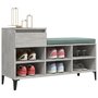 Voir la diapositive 4 : VIDAXL Armoire a chaussures Gris beton 102x36x60 cm Bois d'ingenierie