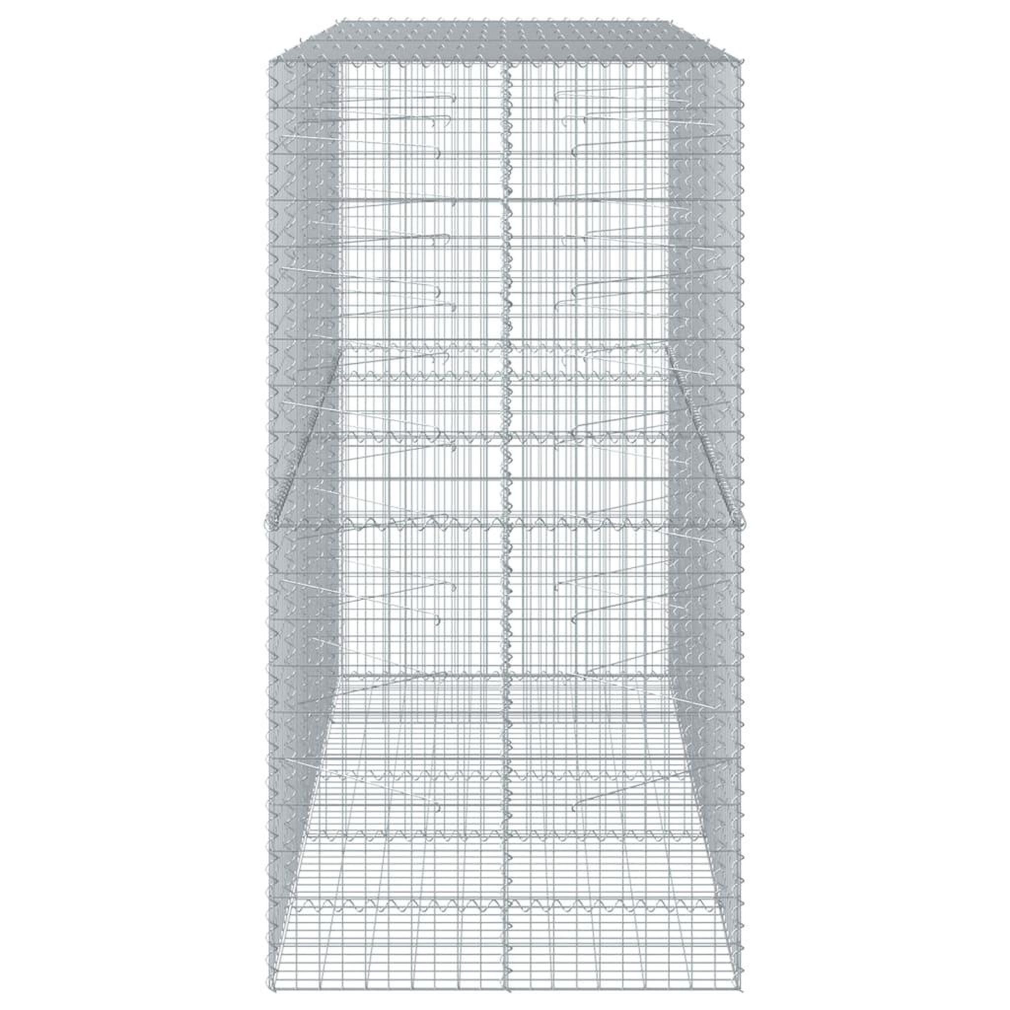 Voir la diapositive 4 : VIDAXL Panier gabion avec couvercle 250x100x200 cm fer galvanise