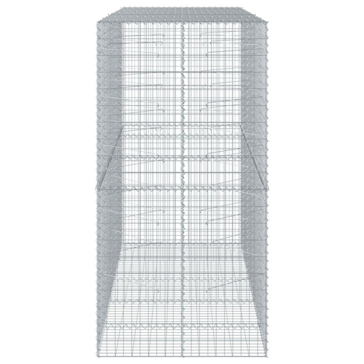 VIDAXL Panier gabion avec couvercle 250x100x200 cm fer galvanise