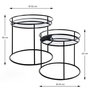 Voir la diapositive 2 : Paris Prix Lot de 2 Tables d'Appoint  Mirana  52cm Noir