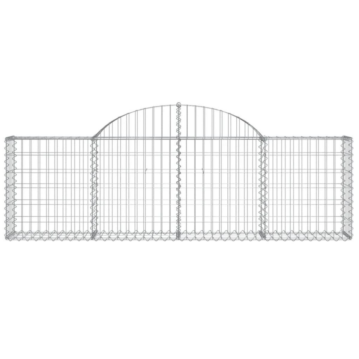 VIDAXL Panier de gabions arque 200x30x60/80 cm Fer galvanise