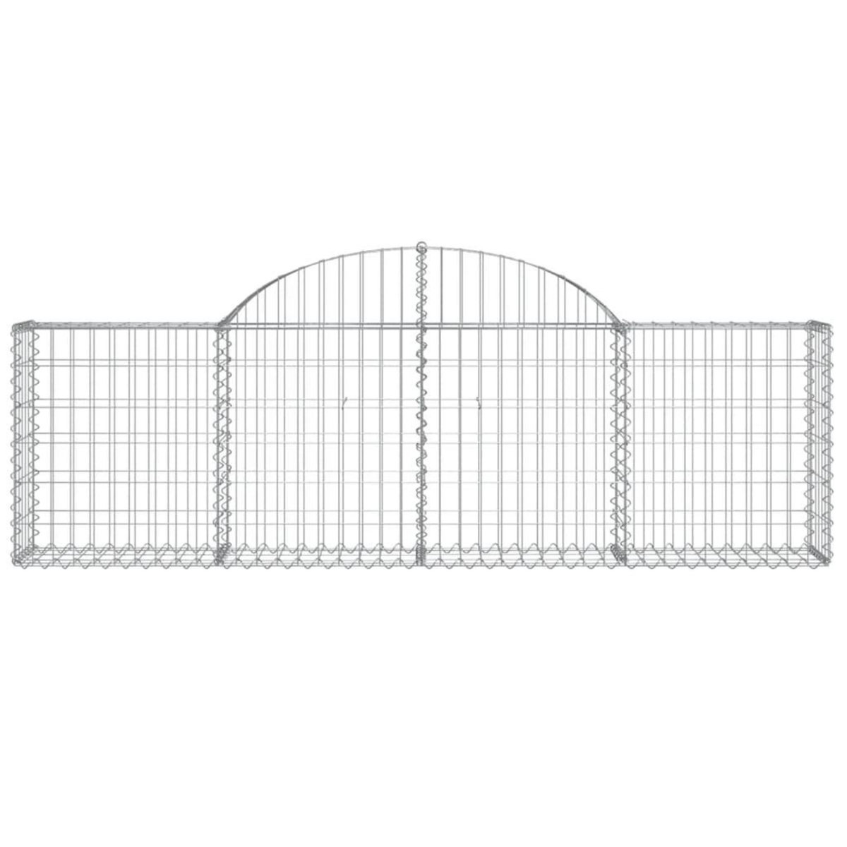 VIDAXL Panier de gabions arque 200x30x60/80 cm Fer galvanise