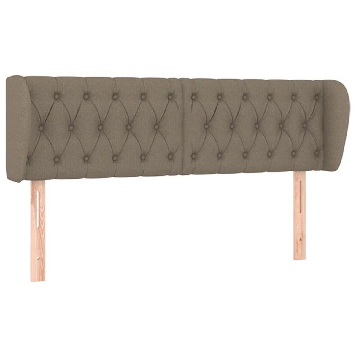 VIDAXL Tete de lit avec oreilles Taupe 163x23x78/88 cm Tissu