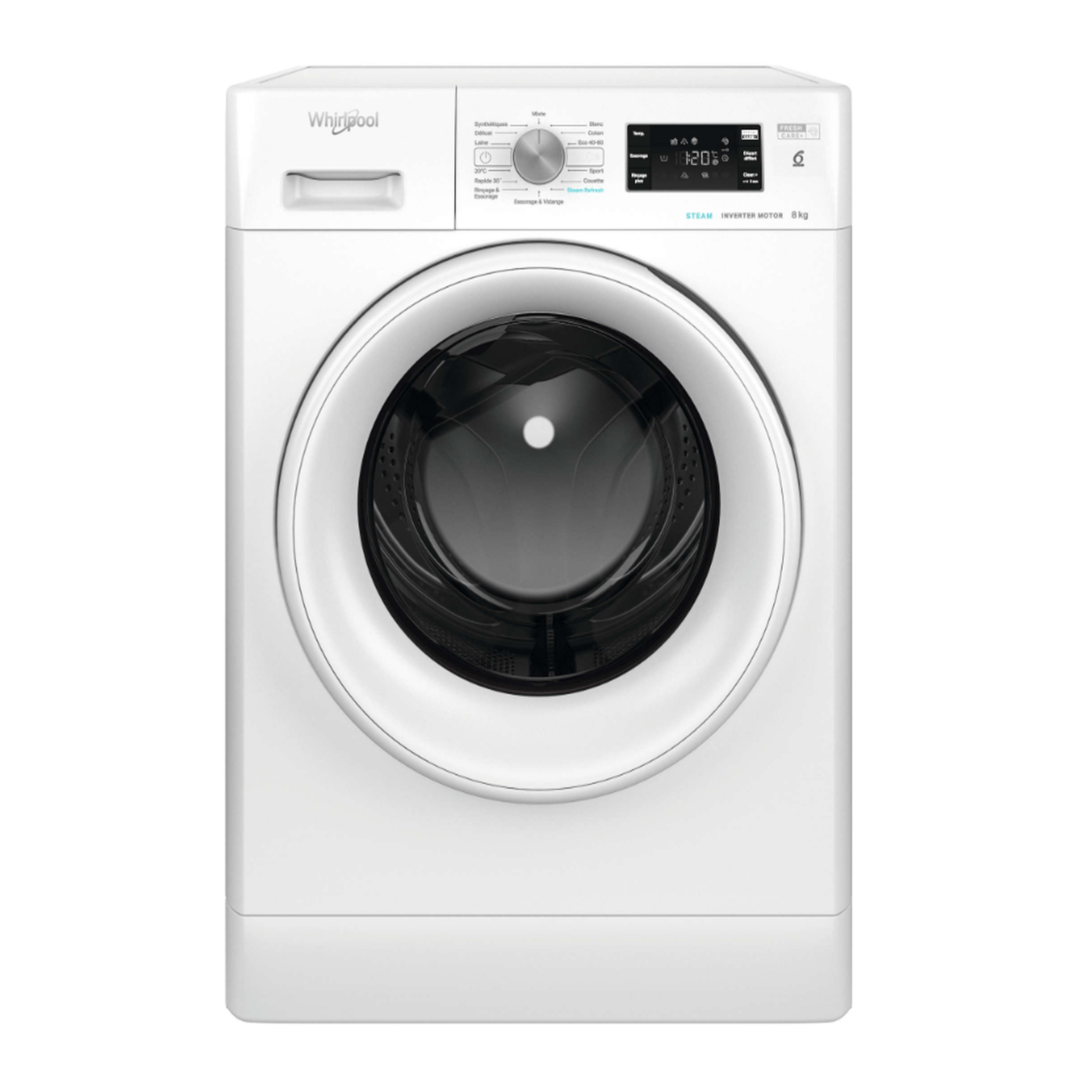 Whirlpool Lave-linge frontal 8kg 1400 tours/min - ffbs8469wvfr