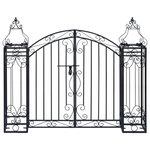 VIDAXL Portillon ornemental de jardin Fer forge 122x20,5x100 cm