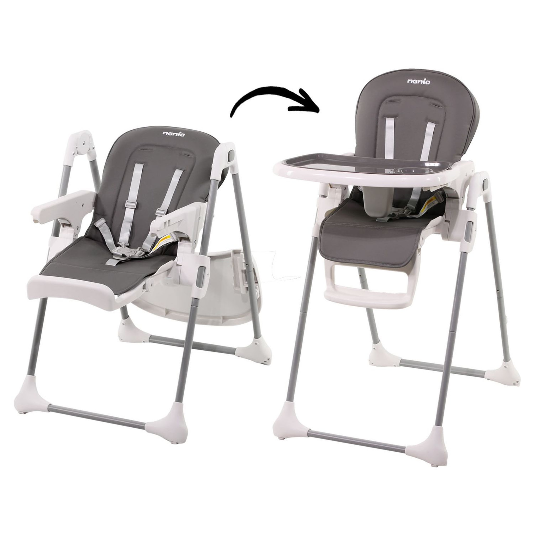 Voir la diapositive 4 : NANIA Chaise haute BIANCA