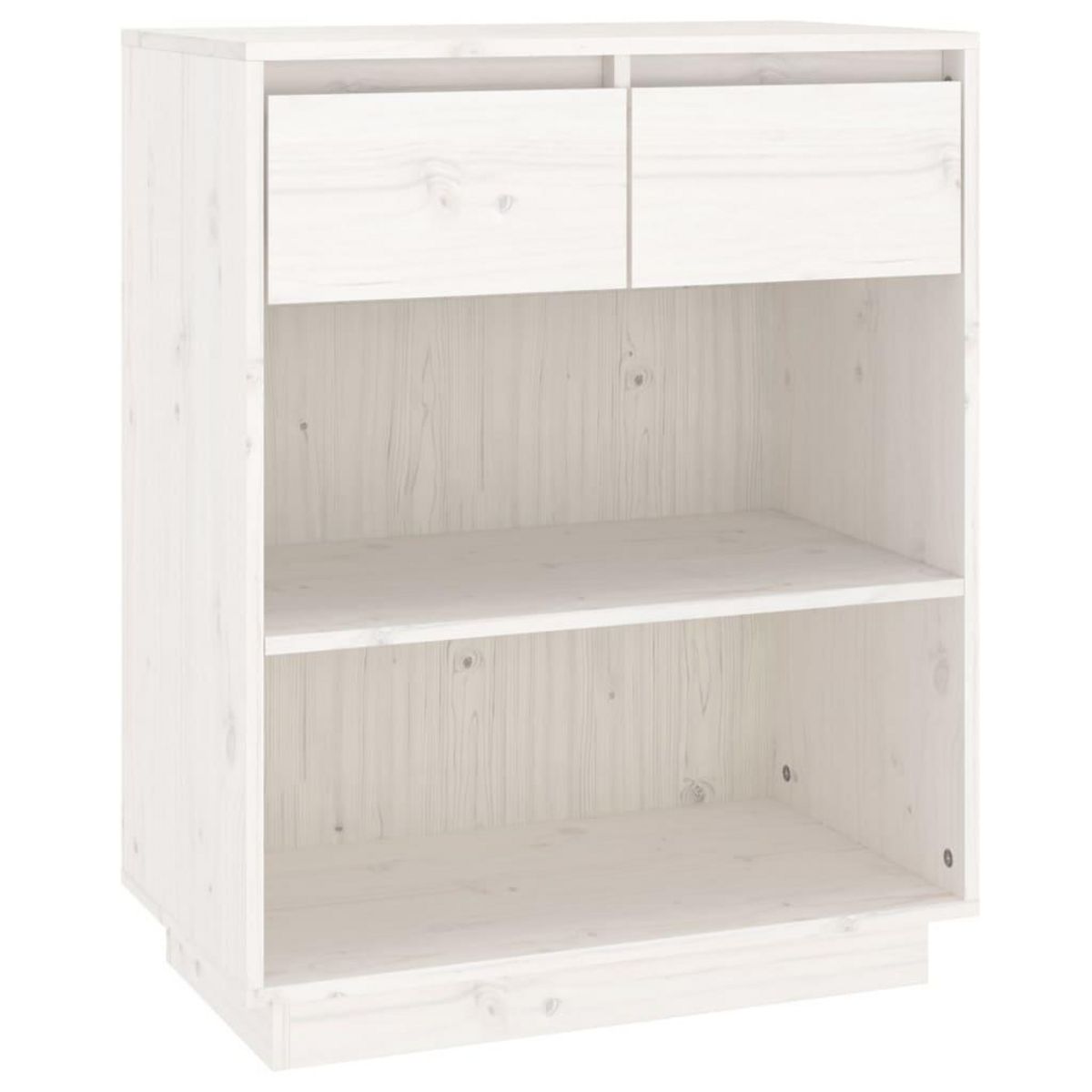 VIDAXL Armoire console Blanc 60x34x75 cm Bois de pin solide