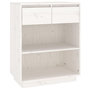 Voir la diapositive 2 : VIDAXL Armoire console Blanc 60x34x75 cm Bois de pin solide