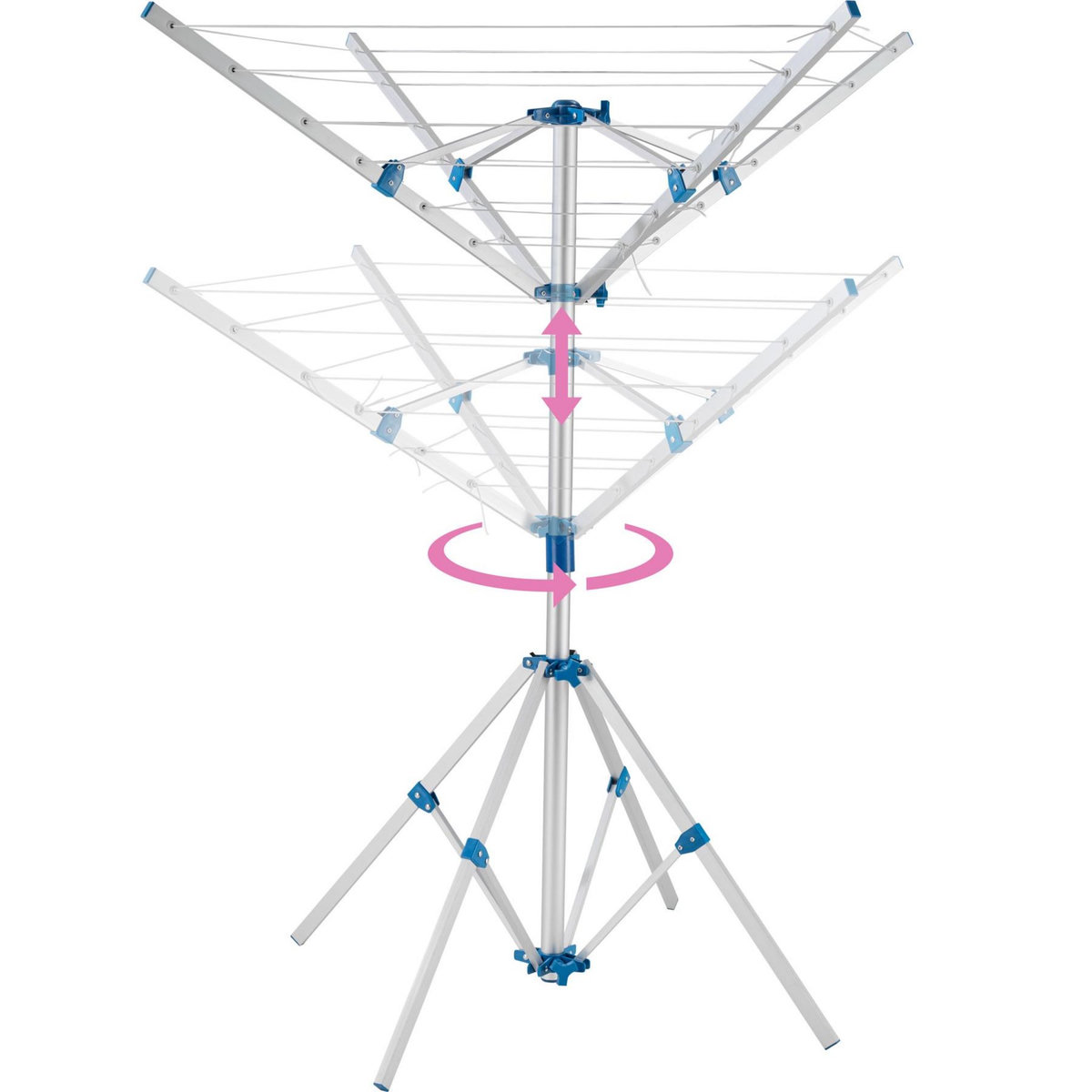 tectake Etendoir à linge avec pied