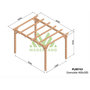 Voir la diapositive 2 : JARDIDECO Pergola en bois lamellé-collé Grenoble 400 x 300 cm - Maderland
