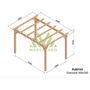 Voir la diapositive 2 : JARDIDECO Pergola en bois lamellé-collé Grenoble 400 x 300 cm - Maderland