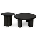 Paris Prix Lot de 2 Tables Basses Rondes  Ericka  80cm Noir