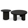 Voir la diapositive 1 : Paris Prix Lot de 2 Tables Basses Rondes  Ericka  80cm Noir