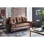 Voir la diapositive 2 : BEST MOBILIER Larson - canapé droit 3 places convertible - avec coffre de rangement - style industriel