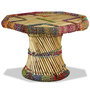 Voir la diapositive 5 : VIDAXL Table basse Bambou avec Details Chindi Multicolore