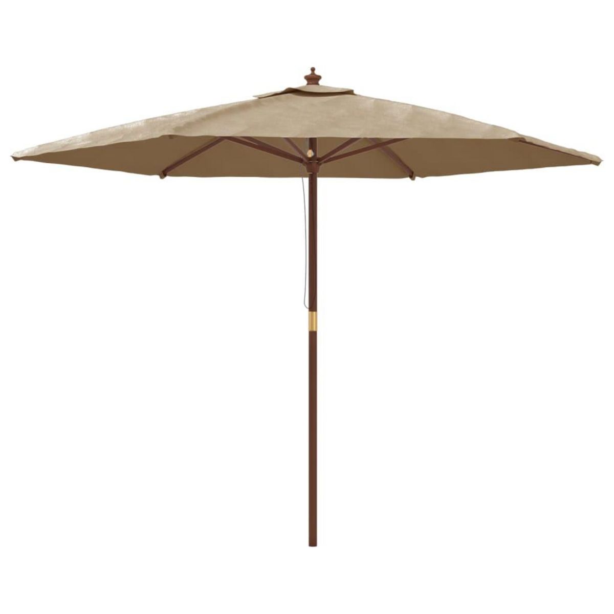 VIDAXL Parasol de jardin avec mat en bois taupe 299x240 cm