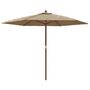 Voir la diapositive 2 : VIDAXL Parasol de jardin avec mat en bois taupe 299x240 cm